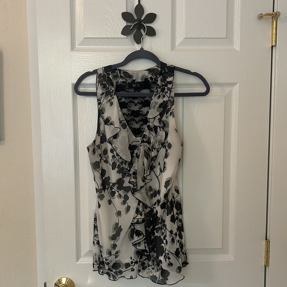 Jon & Anna Swing Jacket and Coordinating Cut-Away Shoulders Floral Blouse sz Lg - Picture 5 of 16